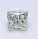 Natural Diamond 1.00 Carats, Princess with  Cut, L Color, VVS1 Clarity and Certified by GIA