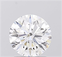Lab Grown Diamond 1.50 Carats, Round with Ideal Cut, D Color, VVS2 Clarity and Certified by IGI