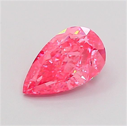 Picture of Lab Grown Diamond 1.24 Carats, Pear with  Cut, Fancy Vivid Pink Color, VVS2 Clarity and Certified by IGI