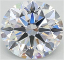 Lab Grown Diamond 2.05 Carats, Round with Excellent Cut, D Color, VS1 Clarity and Certified by GIA