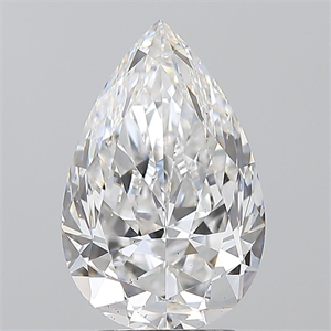 Foto Diamante Natural 3.01 quilates, De pera , Color E, claridad VS2 y certificado GIA de
