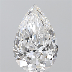 Foto Diamante Natural 3.01 quilates, De pera , Color E, claridad VS2 y certificado GIA de