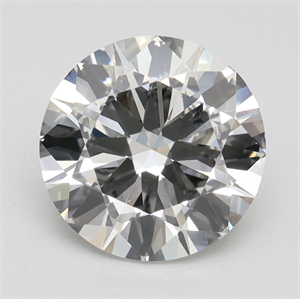 Picture of Lab Grown Diamond 2.91 Carats, Round with Excellent Cut, G Color, VVS2 Clarity and Certified by IGI
