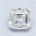 Natural Diamond 1.70 Carats, Asscher with  Cut, H Color, VS2 Clarity and Certified by GIA