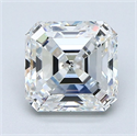 Natural Diamond 2.10 Carats, Asscher with  Cut, G Color, VS2 Clarity and Certified by GIA