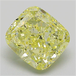 Picture of Lab Grown Diamond 2.14 Carats, CUSHION MODIFIED with  Cut, Fancy Yellow Color, VS1 Clarity and Certified by IGI