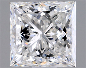 Picture of Natural Diamond 0.90 Carats, Princess with  Cut, F Color, VS1 Clarity and Certified by GIA