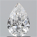 Natural Diamond 0.90 Carats, Pear with  Cut, D Color, VS1 Clarity and Certified by GIA