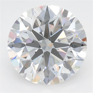 Picture of Lab Grown Diamond 3.66 Carats, Round with Excellent Cut, D Color, VVS2 Clarity and Certified by GIA