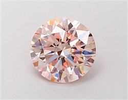 Picture of Lab Grown Diamond 1.49 Carats, Round with Very Good Cut, Fancy Pink Color, VS2 Clarity and Certified by IGI