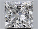 Natural Diamond 1.90 Carats, Princess with  Cut, G Color, SI1 Clarity and Certified by GIA