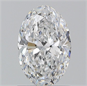 Natural Diamond 1.20 Carats, Oval with  Cut, D Color, VVS1 Clarity and Certified by GIA