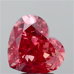 Picture of Lab Grown Diamond 4.18 Carats, Heart with  Cut, Fancy Vivid Pink Color, VS2 Clarity and Certified by IGI