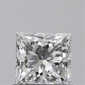 Picture of Natural Diamond 0.61 Carats, Princess with  Cut, E Color, SI1 Clarity and Certified by GIA