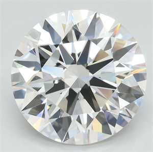 Picture of Lab Grown Diamond 3.26 Carats, Round with Ideal Cut, D Color, IF Clarity and Certified by IGI