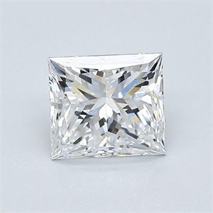 Picture of Natural Diamond 1.02 Carats, Princess with  Cut, E Color, VS1 Clarity and Certified by GIA