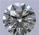 Natural Diamond 0.90 Carats, Round with Excellent Cut, K Color, IF Clarity and Certified by IGI