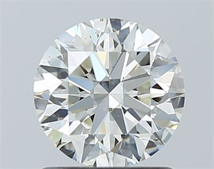 Picture of Natural Diamond 1.03 Carats, Round with Excellent Cut, J Color, SI1 Clarity and Certified by GIA