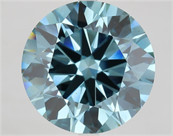 Picture of Lab Grown Diamond 11.03 Carats, Round with Excellent Cut, Fancy Vivid Blue Color, VS1 Clarity and Certified by IGI