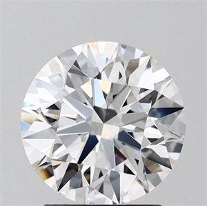 Picture of Lab Grown Diamond 2.05 Carats, Round with Ideal Cut, D Color, VVS2 Clarity and Certified by IGI