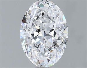 Picture of Natural Diamond 1.01 Carats, Oval with  Cut, D Color, SI2 Clarity and Certified by GIA