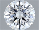 Lab Grown Diamond 1.01 Carats, Round with Ideal Cut, D Color, VVS1 Clarity and Certified by IGI