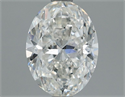 Natural Diamond 1.53 Carats, Oval with  Cut, G Color, SI2 Clarity and Certified by IGI