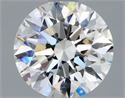 Natural Diamond 0.74 Carats, Round with Excellent Cut, F Color, VVS1 Clarity and Certified by GIA
