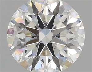 Picture of Natural Diamond 0.72 Carats, Round with Excellent Cut, H Color, VS2 Clarity and Certified by GIA