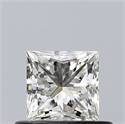 Natural Diamond 0.50 Carats, Princess with  Cut, J Color, VS1 Clarity and Certified by GIA