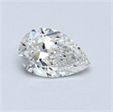 Natural Diamond 0.50 Carats, Pear with  Cut, F Color, SI1 Clarity and Certified by GIA