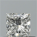 Natural Diamond 0.47 Carats, Princess with  Cut, H Color, VVS2 Clarity and Certified by GIA