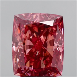 Picture of Lab Grown Diamond 3.23 Carats, CUSHION MODIFIED with  Cut, Fancy Vivid Pink Color, VS1 Clarity and Certified by IGI