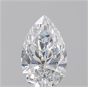 Natural Diamond 0.71 Carats, Pear with  Cut, D Color, VVS1 Clarity and Certified by GIA
