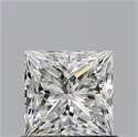 Natural Diamond 0.81 Carats, Princess with  Cut, H Color, VVS2 Clarity and Certified by GIA