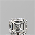 Natural Diamond 0.51 Carats, Asscher with  Cut, H Color, SI1 Clarity and Certified by GIA