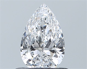 Picture of Natural Diamond 0.51 Carats, Pear with  Cut, D Color, VVS1 Clarity and Certified by GIA