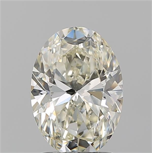 Picture of Natural Diamond 1.70 Carats, Oval with  Cut, L Color, SI2 Clarity and Certified by GIA