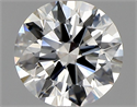 Natural Diamond 0.90 Carats, Round with Excellent Cut, H Color, VVS1 Clarity and Certified by GIA