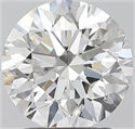 Natural Diamond 2.01 Carats, Round with Excellent Cut, F Color, SI1 Clarity and Certified by GIA