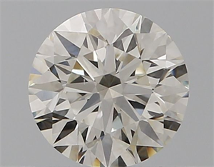 Picture of Natural Diamond 0.54 Carats, Round with Excellent Cut, K Color, VS1 Clarity and Certified by GIA