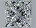 Natural Diamond 1.80 Carats, Princess with  Cut, G Color, VVS2 Clarity and Certified by GIA