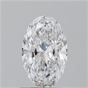 Natural Diamond 1.01 Carats, Oval with  Cut, D Color, SI1 Clarity and Certified by GIA
