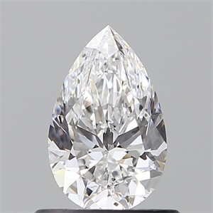 Picture of Natural Diamond 0.60 Carats, Pear with  Cut, D Color, SI2 Clarity and Certified by GIA