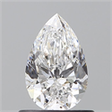 Natural Diamond 0.60 Carats, Pear with  Cut, D Color, SI2 Clarity and Certified by GIA