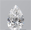 Natural Diamond 0.57 Carats, Pear with  Cut, E Color, VS2 Clarity and Certified by GIA