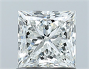 Natural Diamond 1.02 Carats, Princess with  Cut, H Color, VS1 Clarity and Certified by GIA