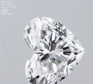 Picture of Natural Diamond 0.32 Carats, Heart with  Cut, D Color, VS1 Clarity and Certified by GIA