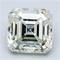Natural Diamond 5.02 Carats, Asscher with  Cut, N Color, VVS2 Clarity and Certified by GIA