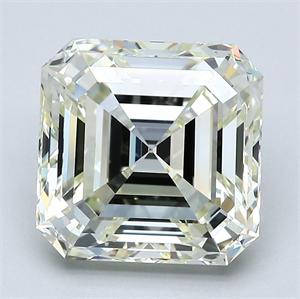 Picture of Natural Diamond 5.02 Carats, Asscher with  Cut, N Color, VVS2 Clarity and Certified by GIA